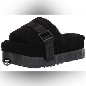 UGG Fluffita Platform Slide Black 9. NWOT